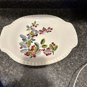 Vintage Harmony House Platter Wisteria Pattern. Discontinued Rare Vibrant Colors
